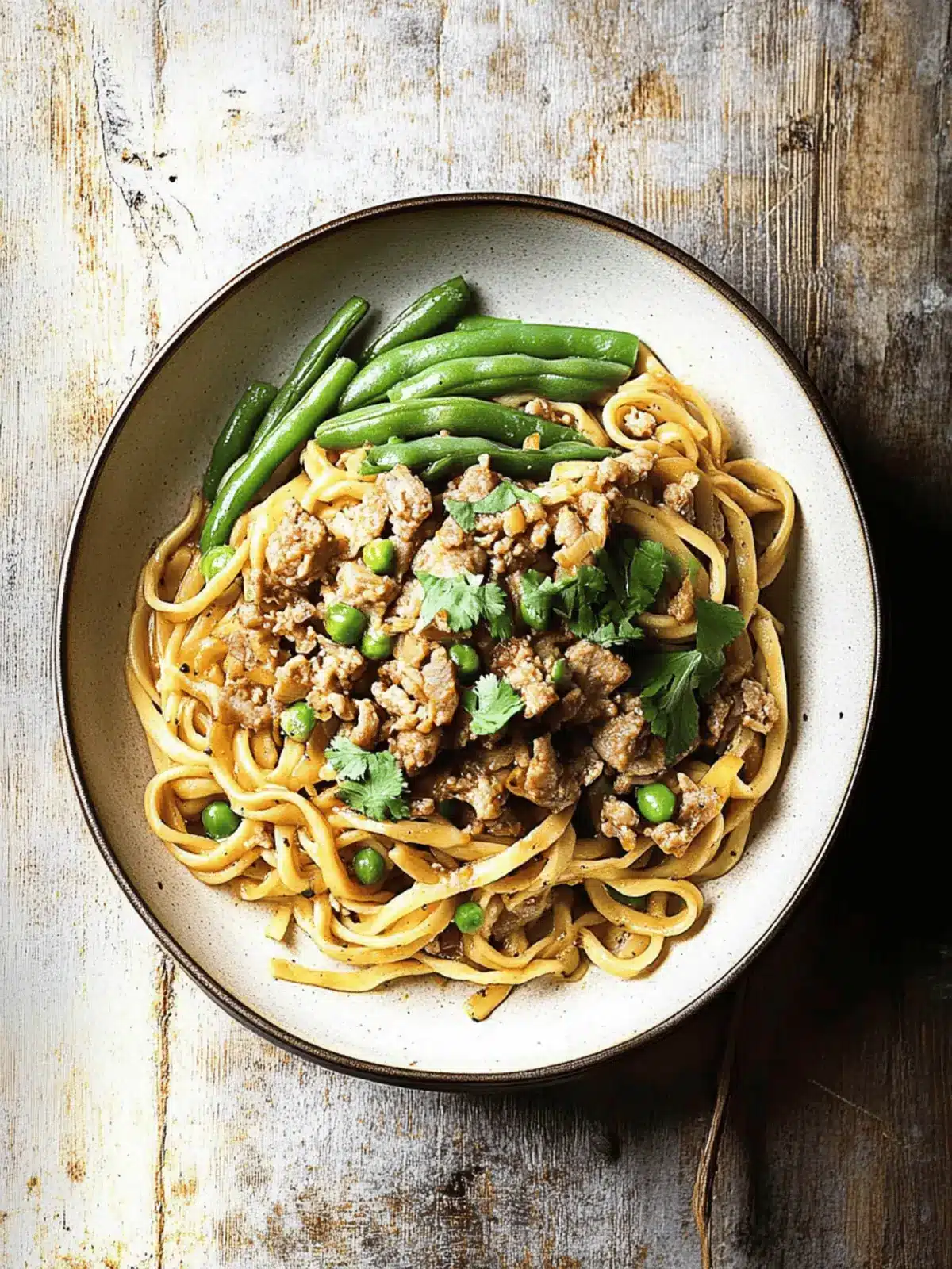 Savory Noodles with Pork and Green Beans in 25 Minutes 3 Noodles with Pork and Green Beans