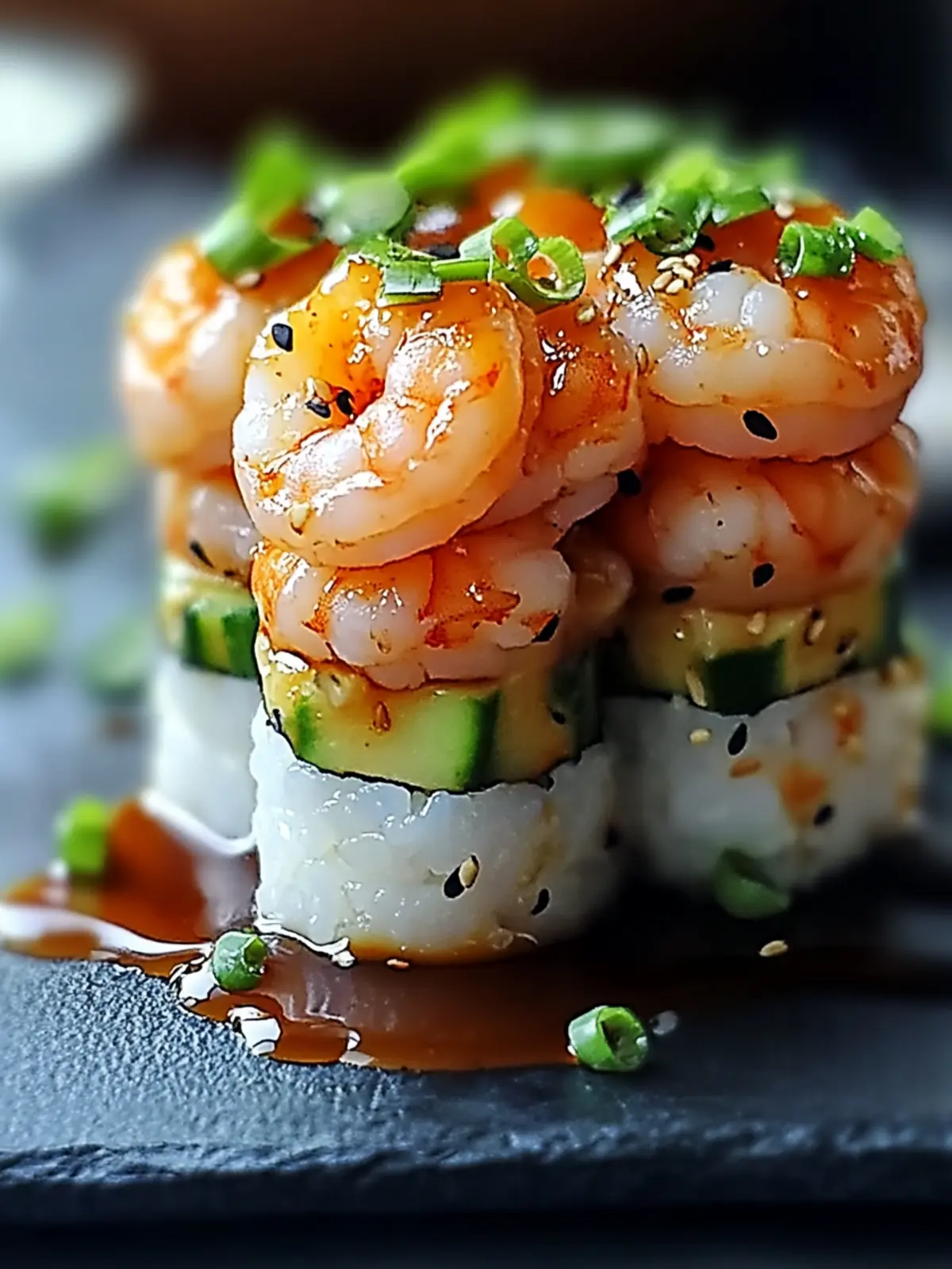 Spicy Shrimp Sushi Stacks: Quick, Customizable, and Delicious 2 Spicy Shrimp Sushi Stacks