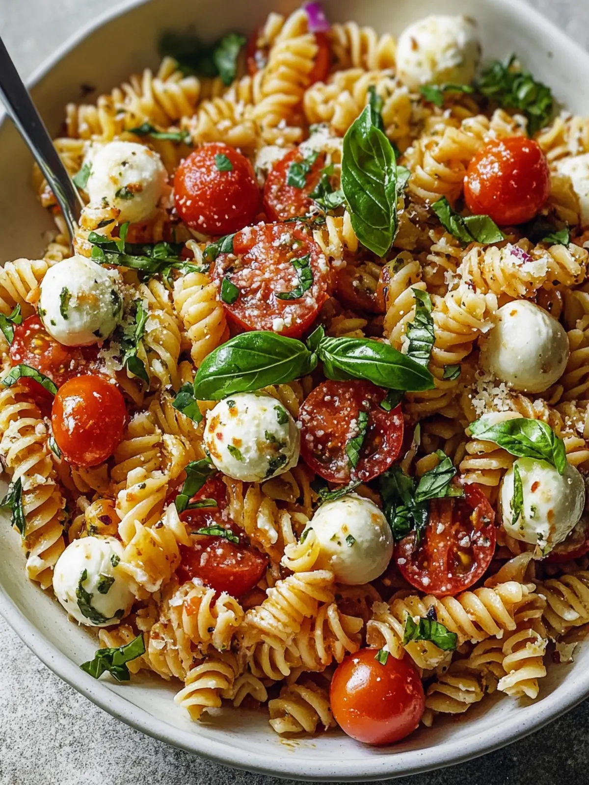 Bruschetta Pasta Salad With Mini Mozzarella Balls for Summer Bliss 3 Bruschetta Pasta Salad With Mini Mozzarella Balls