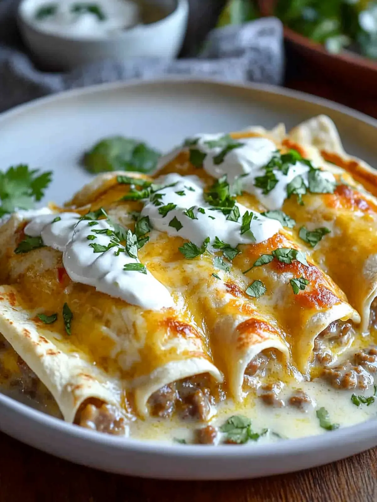 Mouthwatering Breakfast Enchiladas with Sausage Gravy Bliss 2 Breakfast Enchiladas with Sausage Gravy