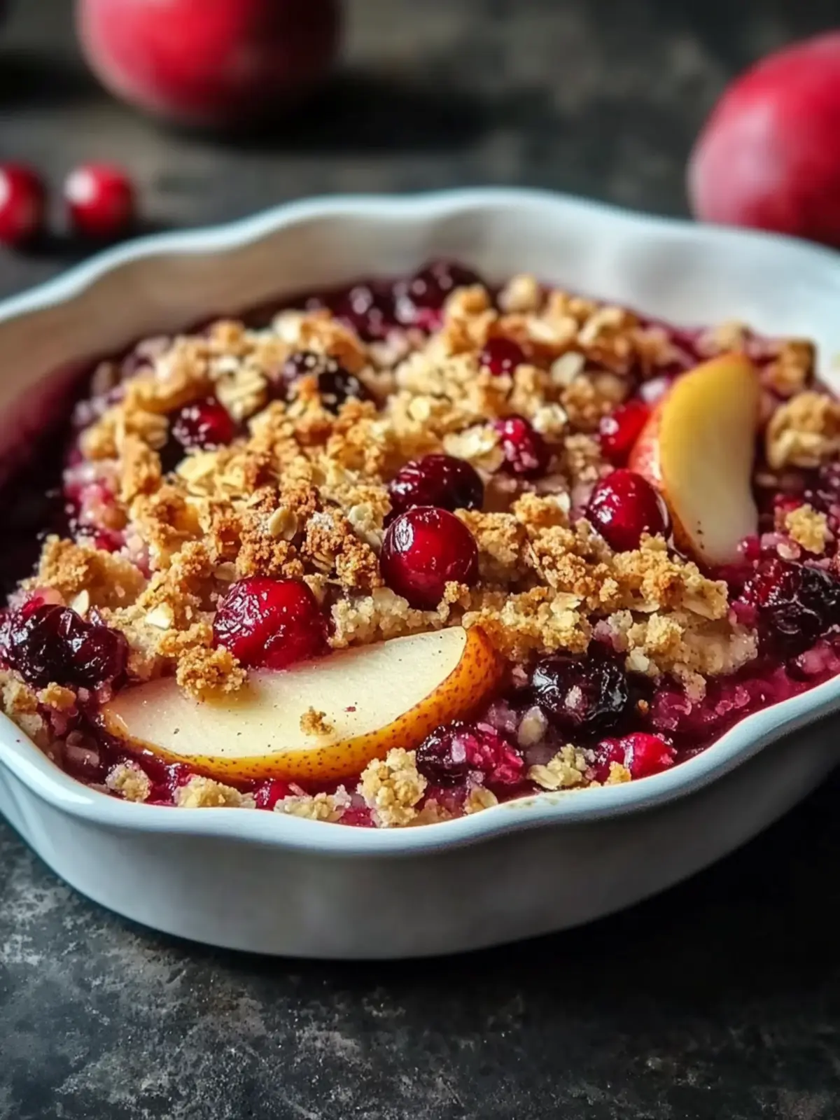 Fall's Best Pear Cranberry Crisp That Will Warm Your Heart 3 Pear Cranberry Crisp