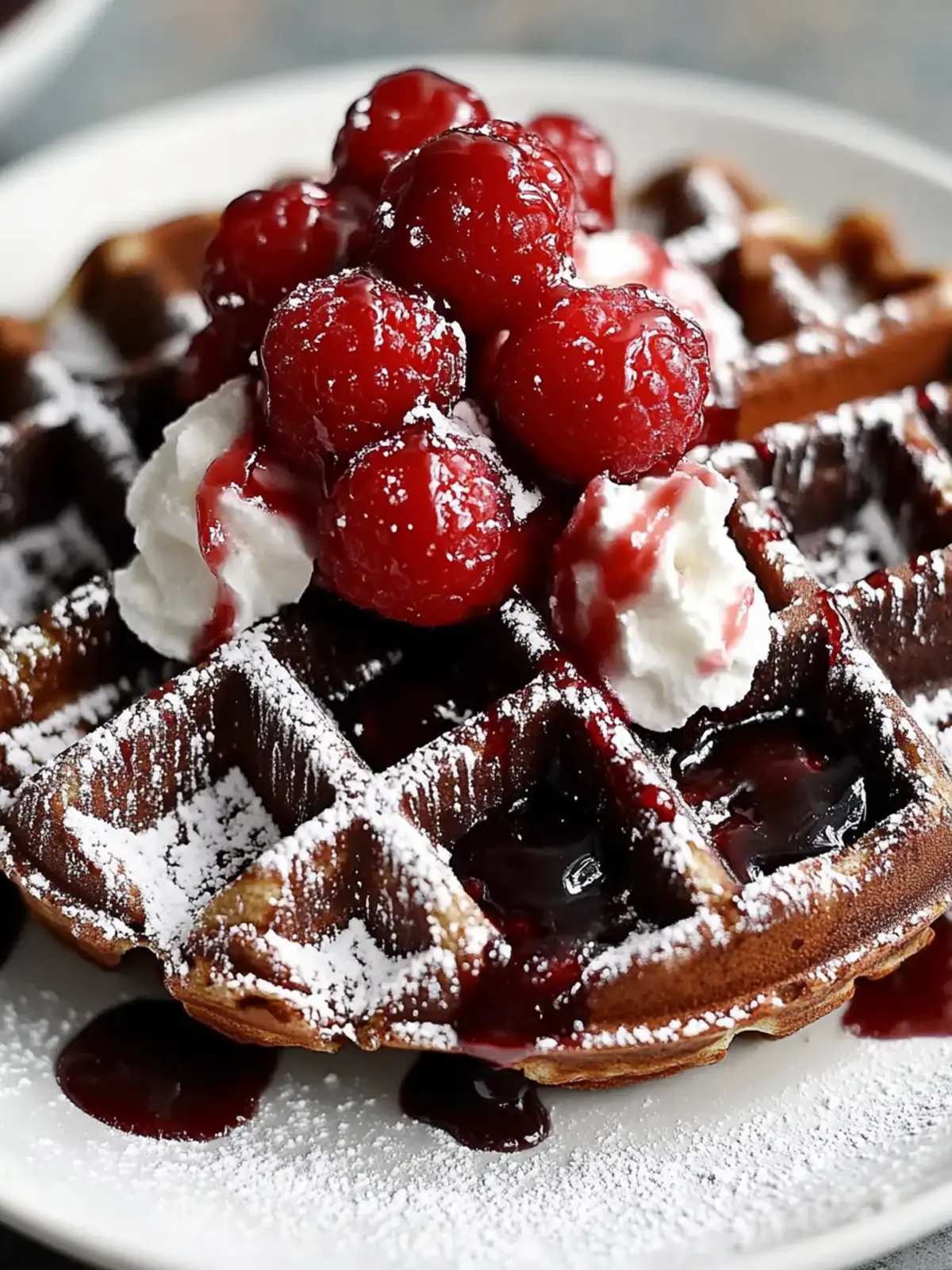 Decadent Black Forest Waffles for a Luxurious Weekend Brunch 2 Black Forest Waffles