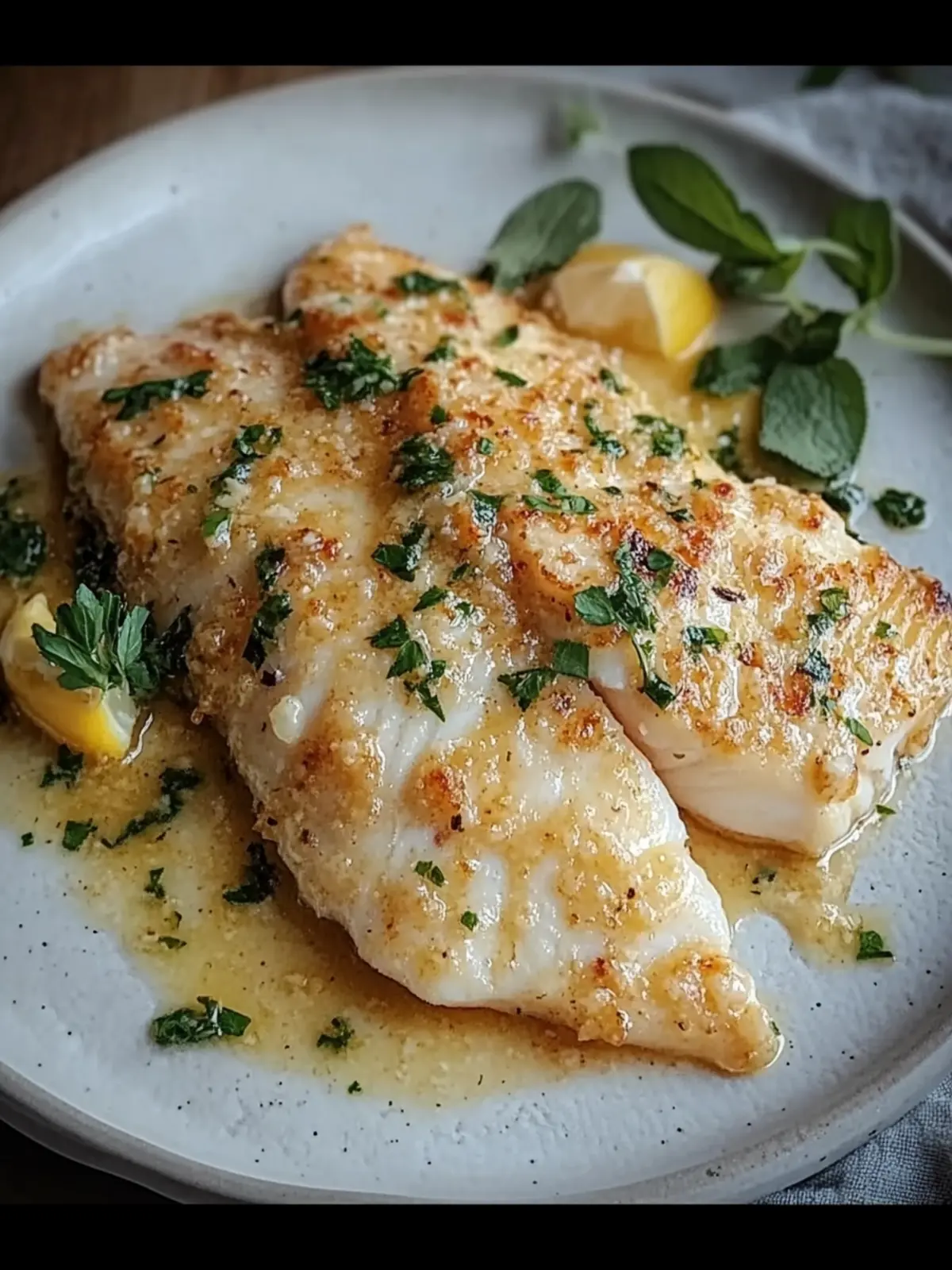 Zesty Lemon Parmesan Lingcod with Garlic Butter Bliss 4 Lemon Parmesan Lingcod with Garlic Butter