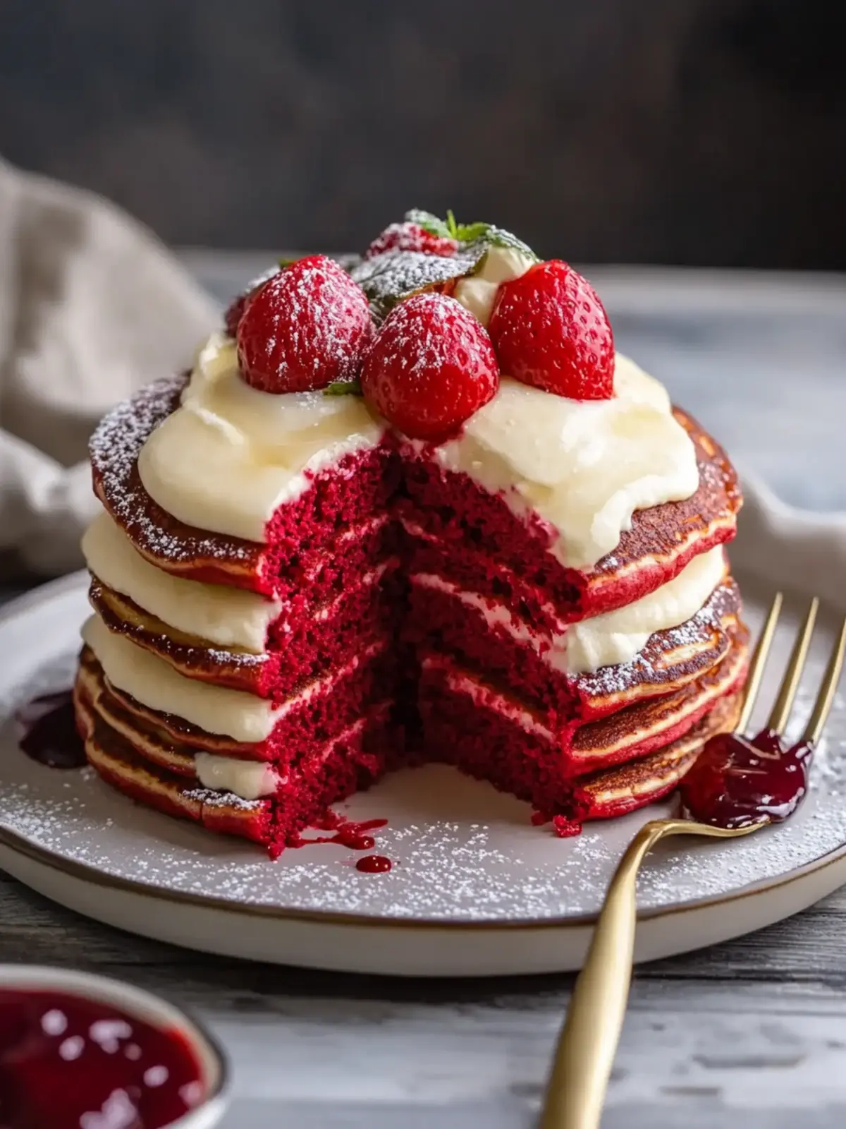 Fluffy Red Velvet Pancakes to Wow Your Valentine s Brunch 2 Red Velvet Pancakes