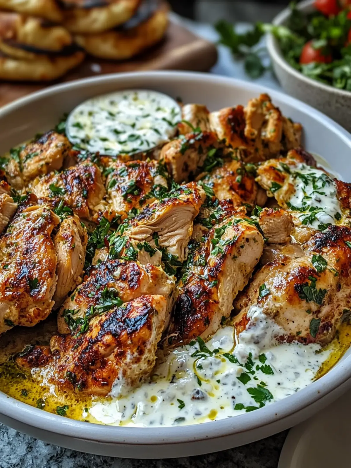 Savory Turkish Chicken with Creamy White Sauce for Quick Dinners 2 Turkish Chicken with Creamy White Sauce