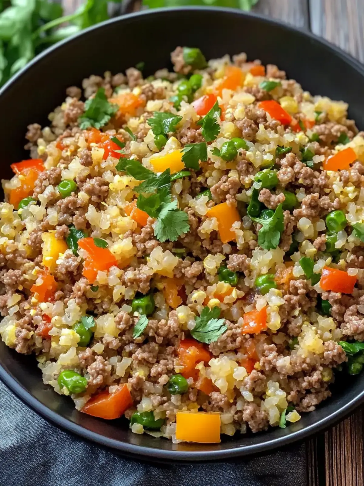 Savory Homemade Cauliflower Rice with Ground Beef Delight 2 Homemade Cauliflower Rice with Ground Beef