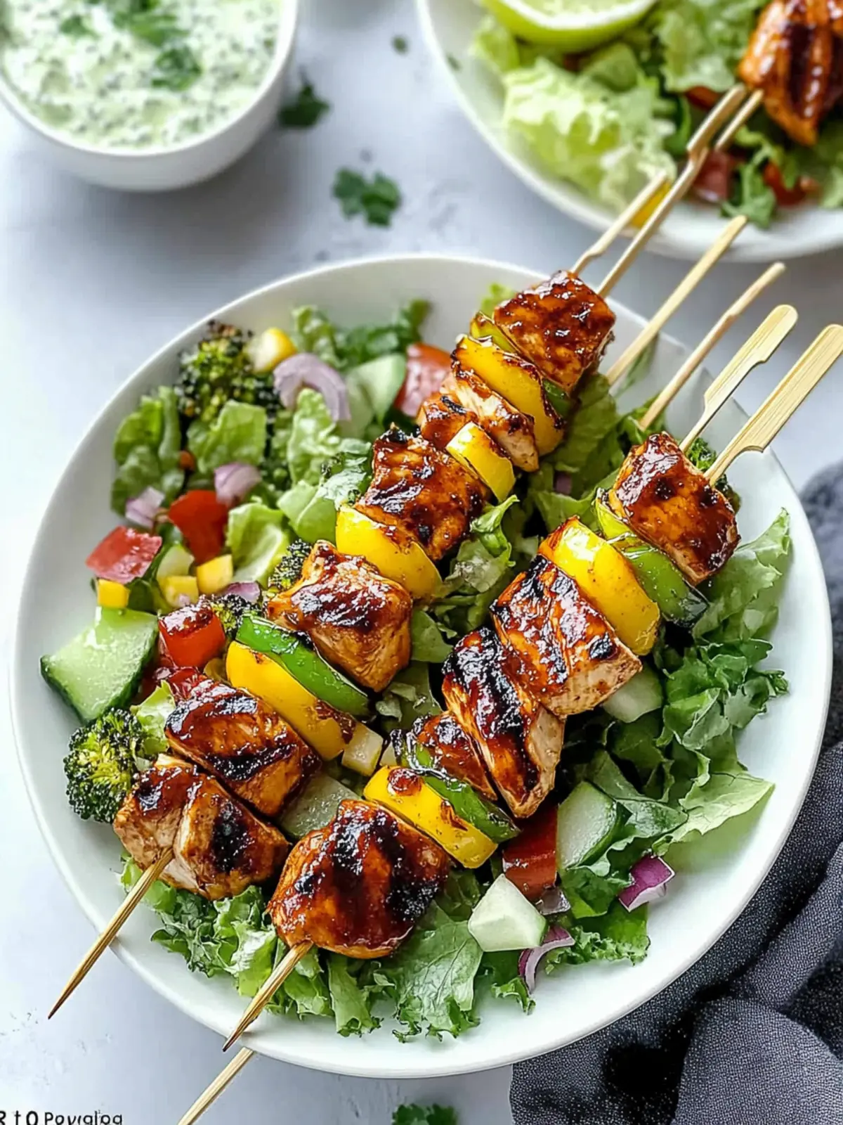 BBQ Chicken Skewer Salad: Easy, Flavorful Summer Delight 4 BBQ Chicken Skewer Salad