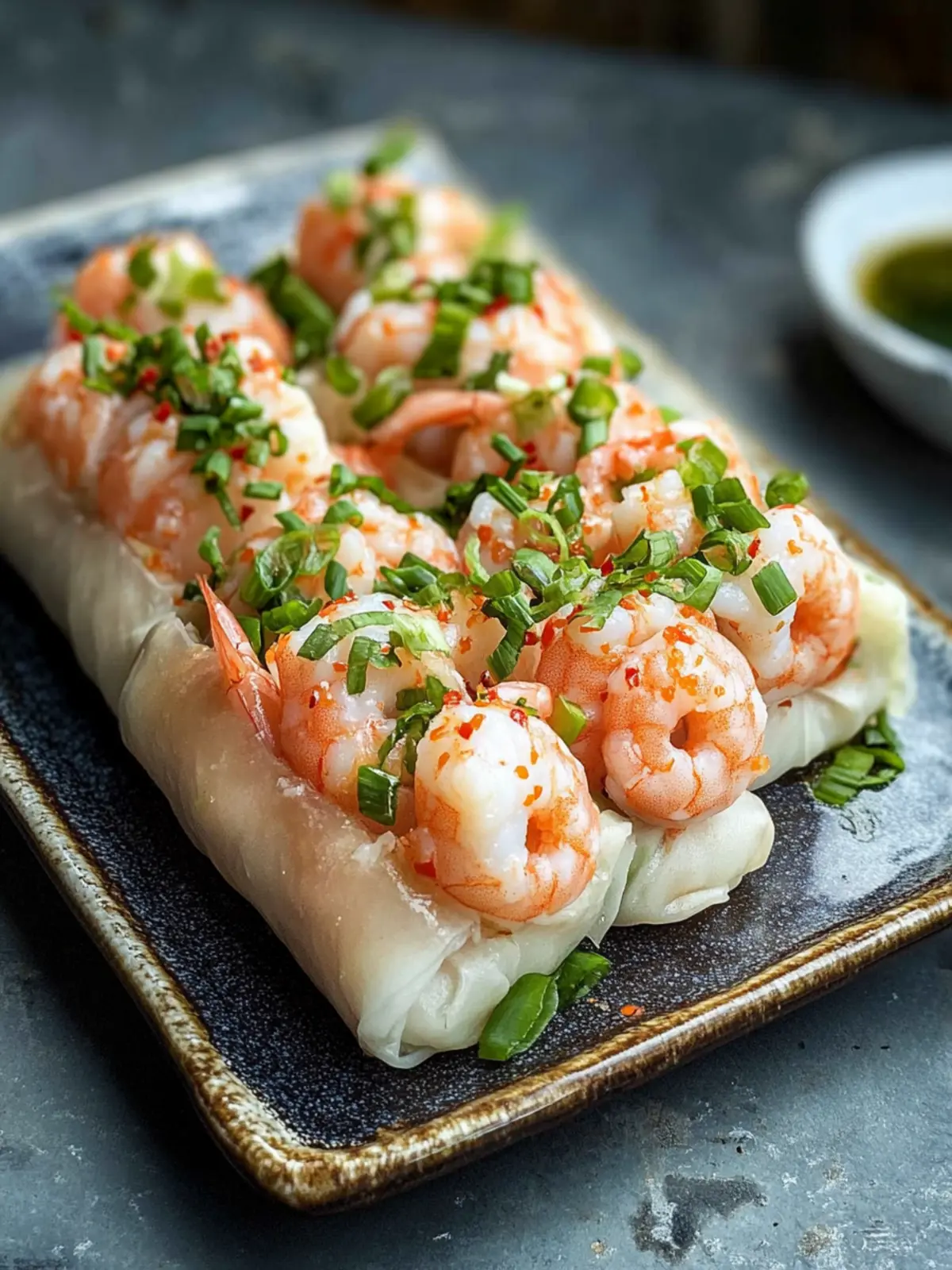 Savor Spicy Prawn Rolls with Zesty Homemade Sauce 3 Spicy Prawn Rolls