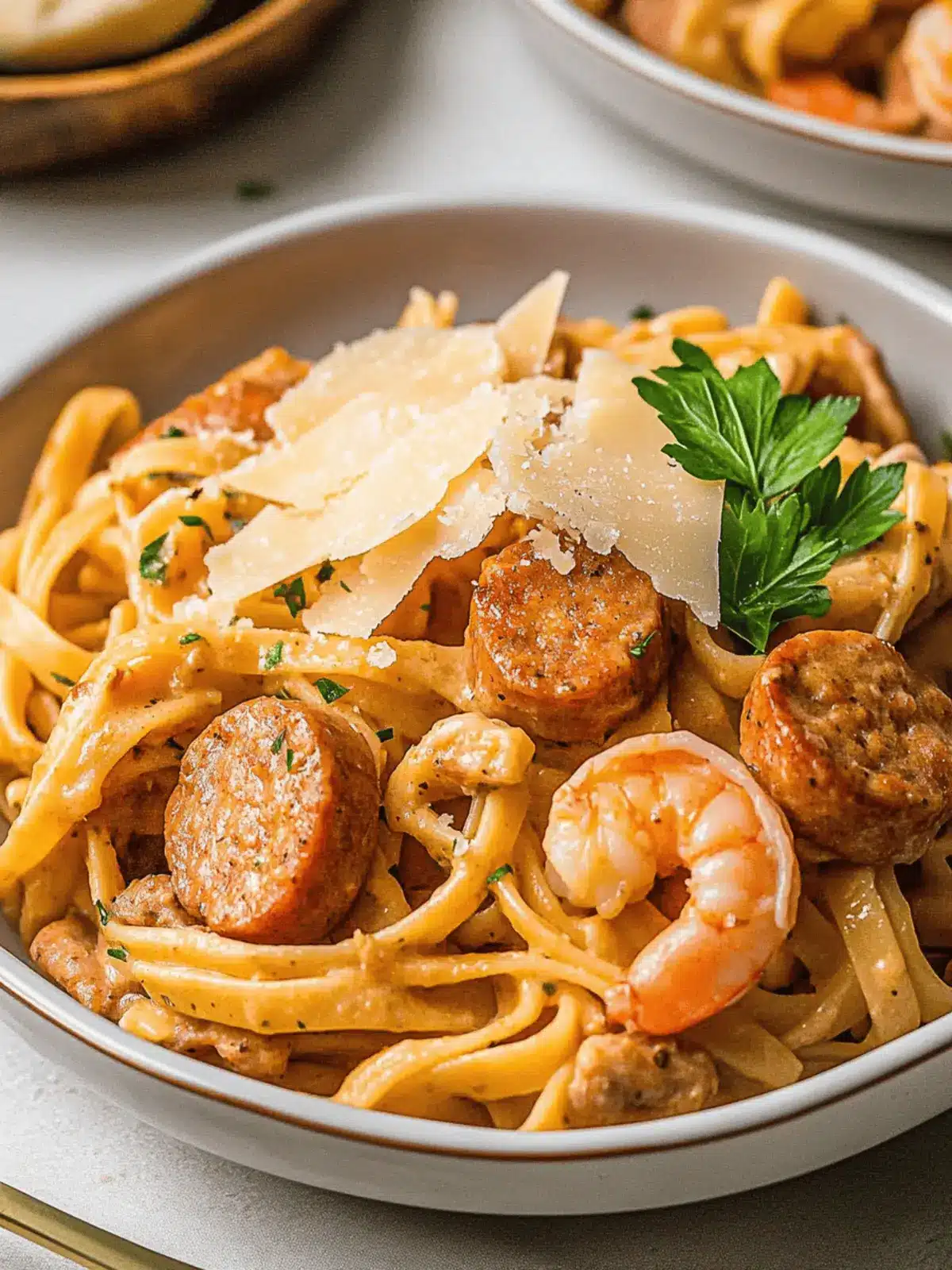 Creamy Cajun Pasta with Sausage, Shrimp & Chicken Bliss 2 Cajun Pasta with Sausage, Shrimp & Chicken