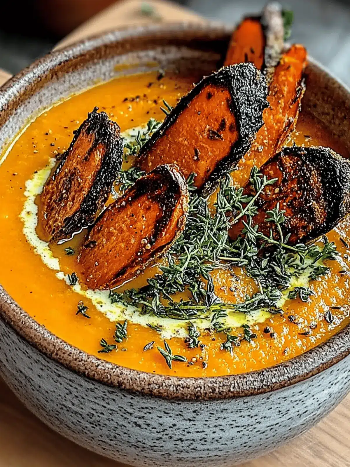 Creamy Roasted Carrot and Thyme Soup for Cozy Nights 4 Creamy Roasted Carrot and Thyme Soup