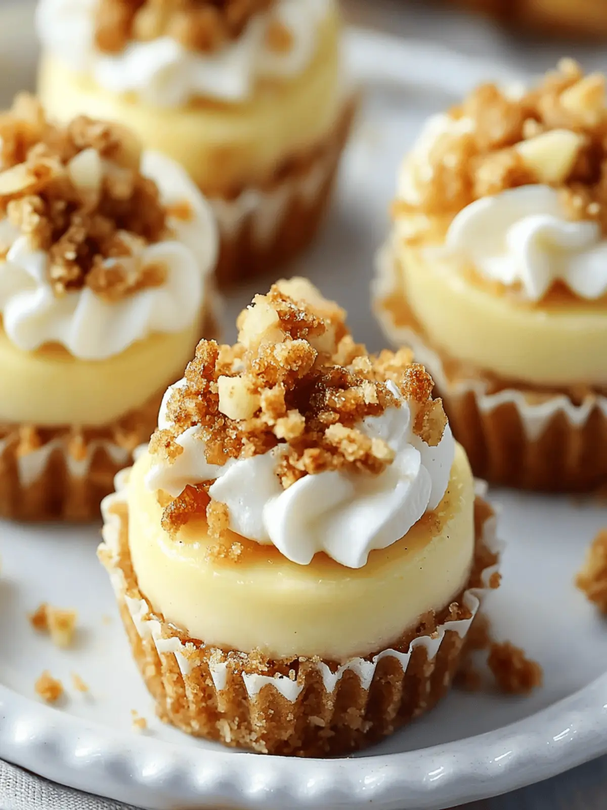 Delicious Apple Crisp Mini Cheesecakes for Fall Indulgence 4 Apple Crisp Mini Cheesecakes