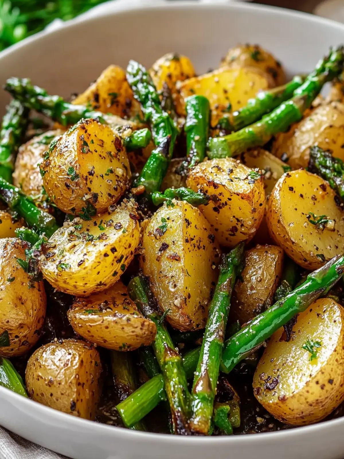 One-Pan Garlic Potatoes & Asparagus for Easy Dinner Bliss 4 One-Pan Garlic Potatoes & Asparagus