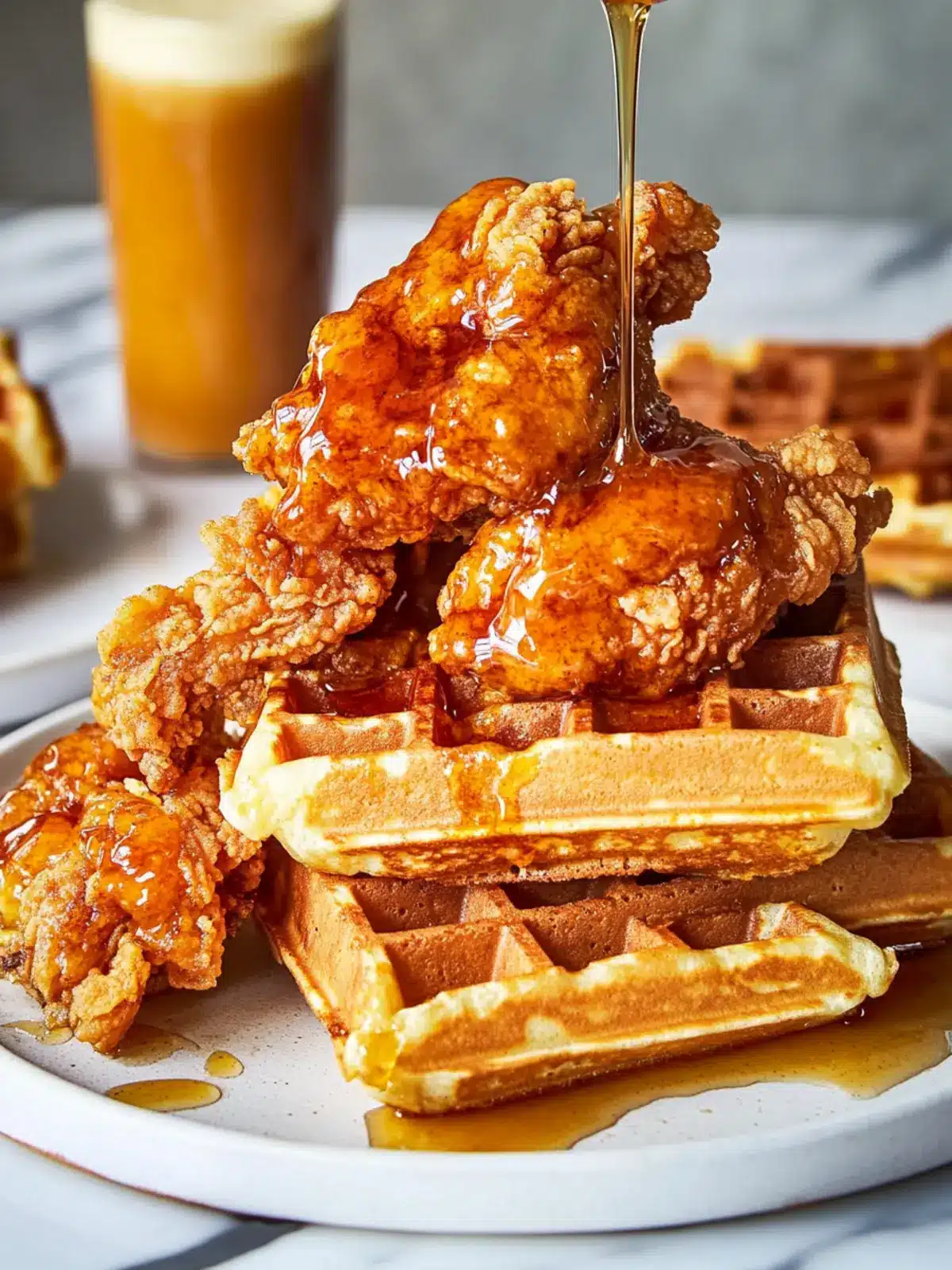 Honey Fried Chicken and Waffles That'll Win Your Heart 4 Honey Fried Chicken and Waffles