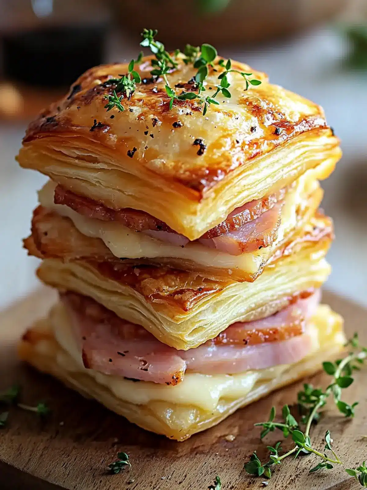 Crispy Ham & Cheese Puff Pastry Stacks You ll Crave Daily 3 Crispy Ham & Cheese Puff Pastry Stacks