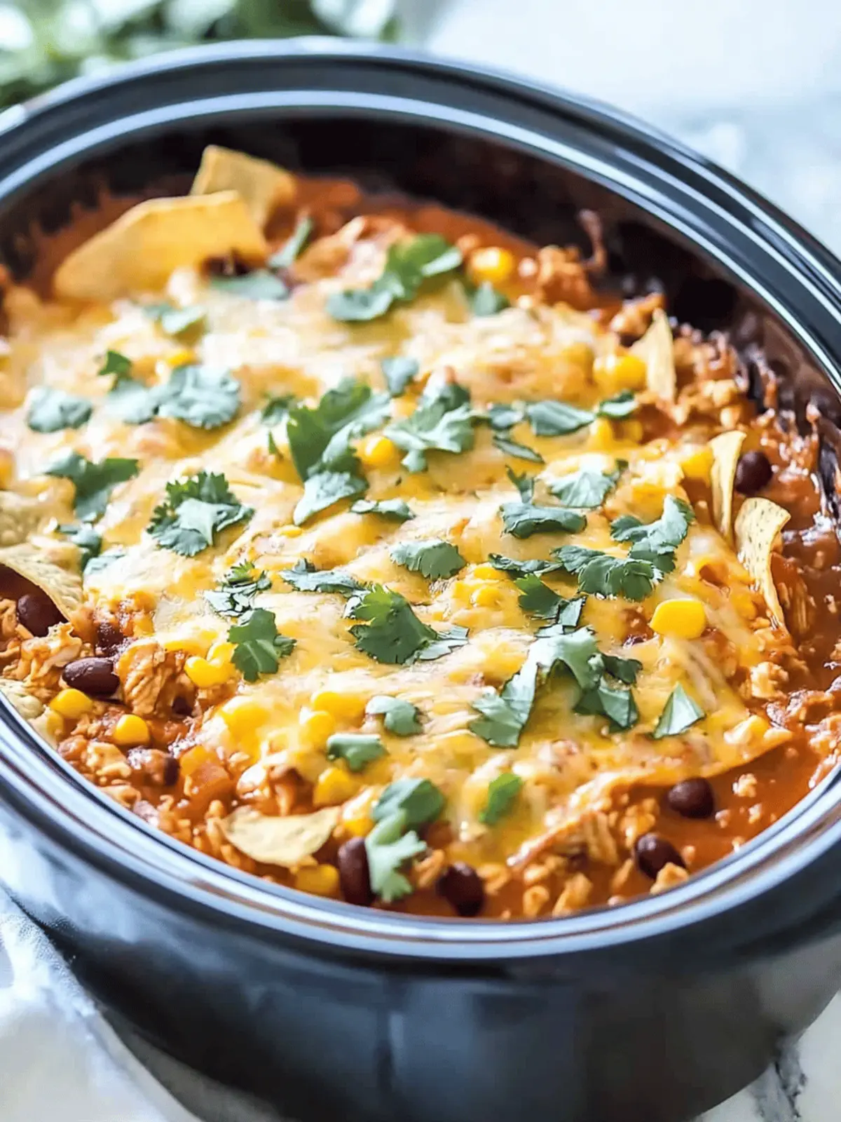 Mouthwatering Crockpot Chicken Enchilada Casserole Made Easy 3 Crockpot Chicken Enchilada Casserole