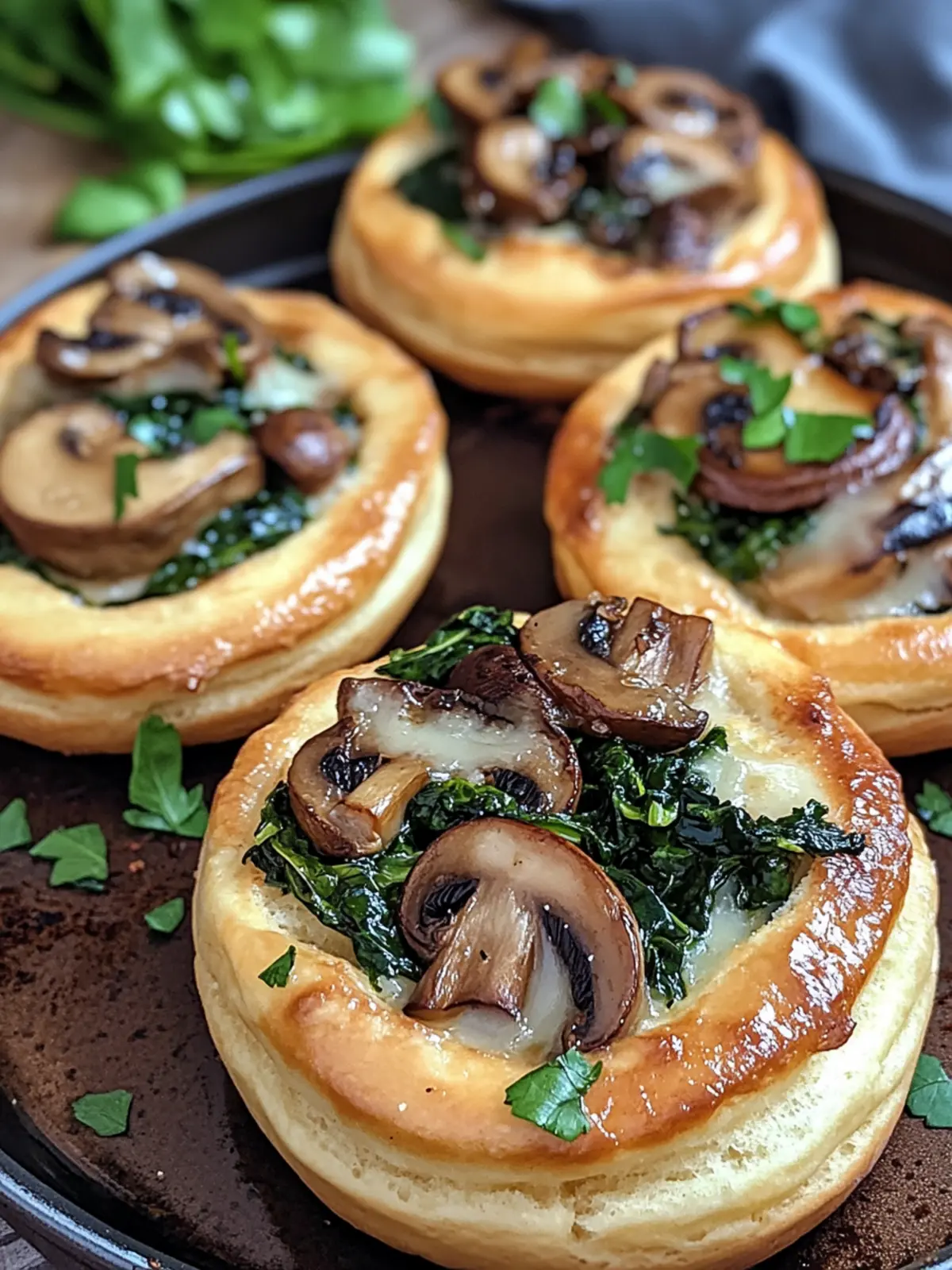 Air Fryer Donuts Biscuits with Spinach and Mushrooms Bliss 3 air fryer donuts biscuits with Spinach and Mushrooms