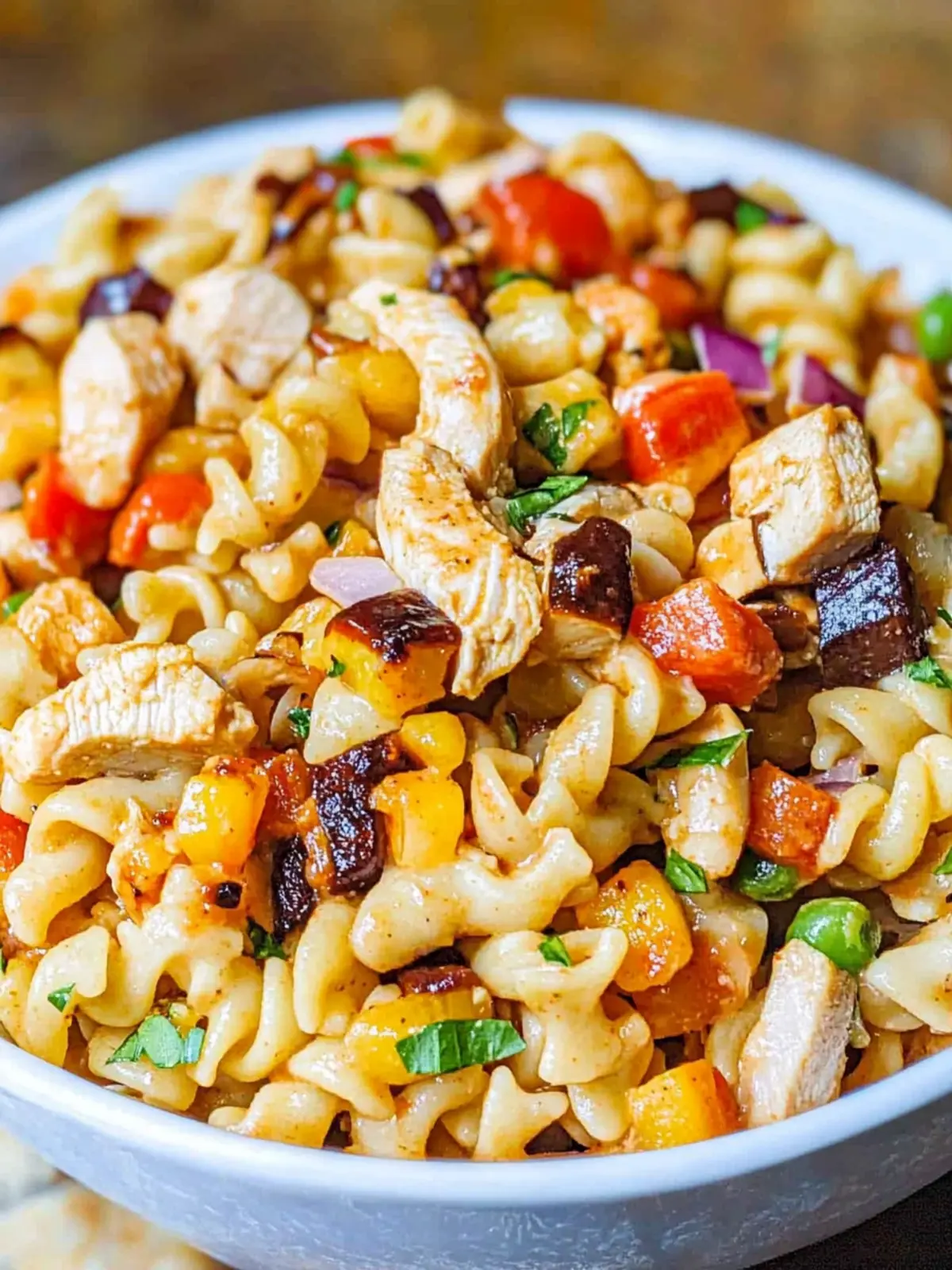 Savory BBQ Chicken Pasta Salad for a Flavorful Twist 3 BBQ Chicken Pasta Salad
