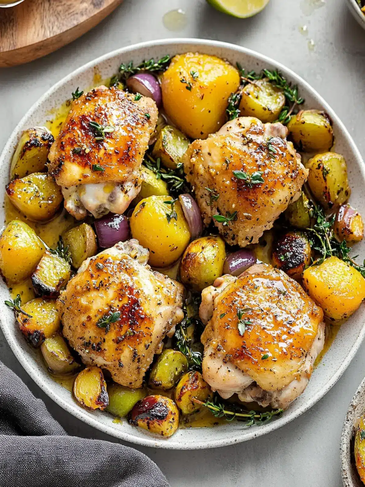 Sheet Pan Honey Mustard Chicken Thighs: Easy Dinner Delight 3 Sheet Pan Honey Mustard Chicken Thighs