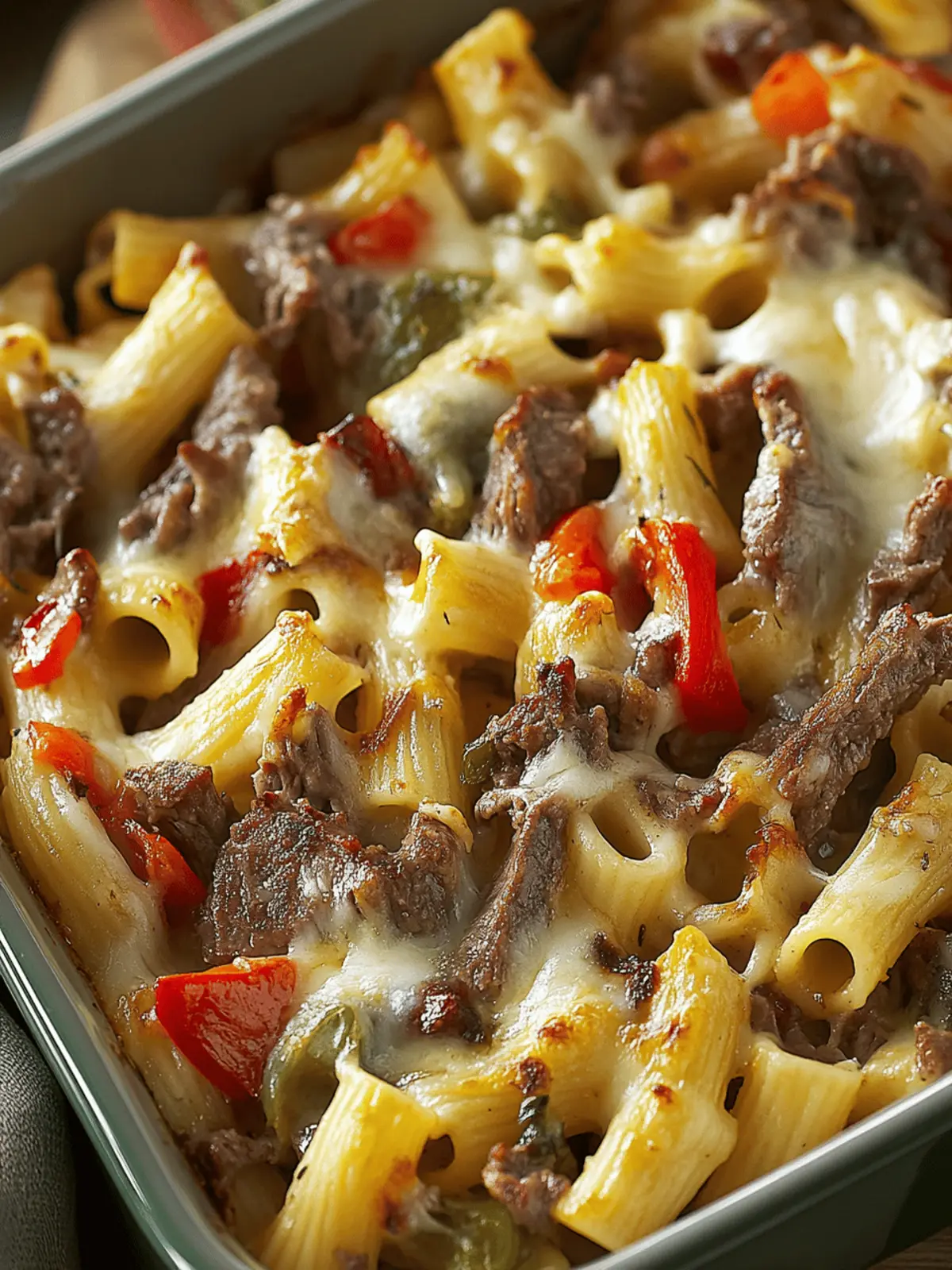 Crockpot Philly Cheese Steak Pasta Casserole: Comfort in Every Bite 4 Crockpot Philly Cheese Steak Pasta Casserole
