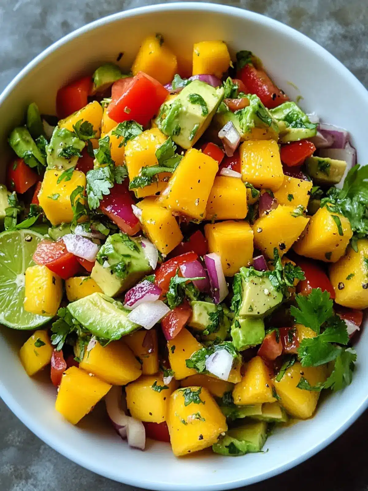 Delicious Avocado Mango Salad with Zesty Lime Dressing Bliss 4 Avocado Mango Salad with Zesty Lime Dressing