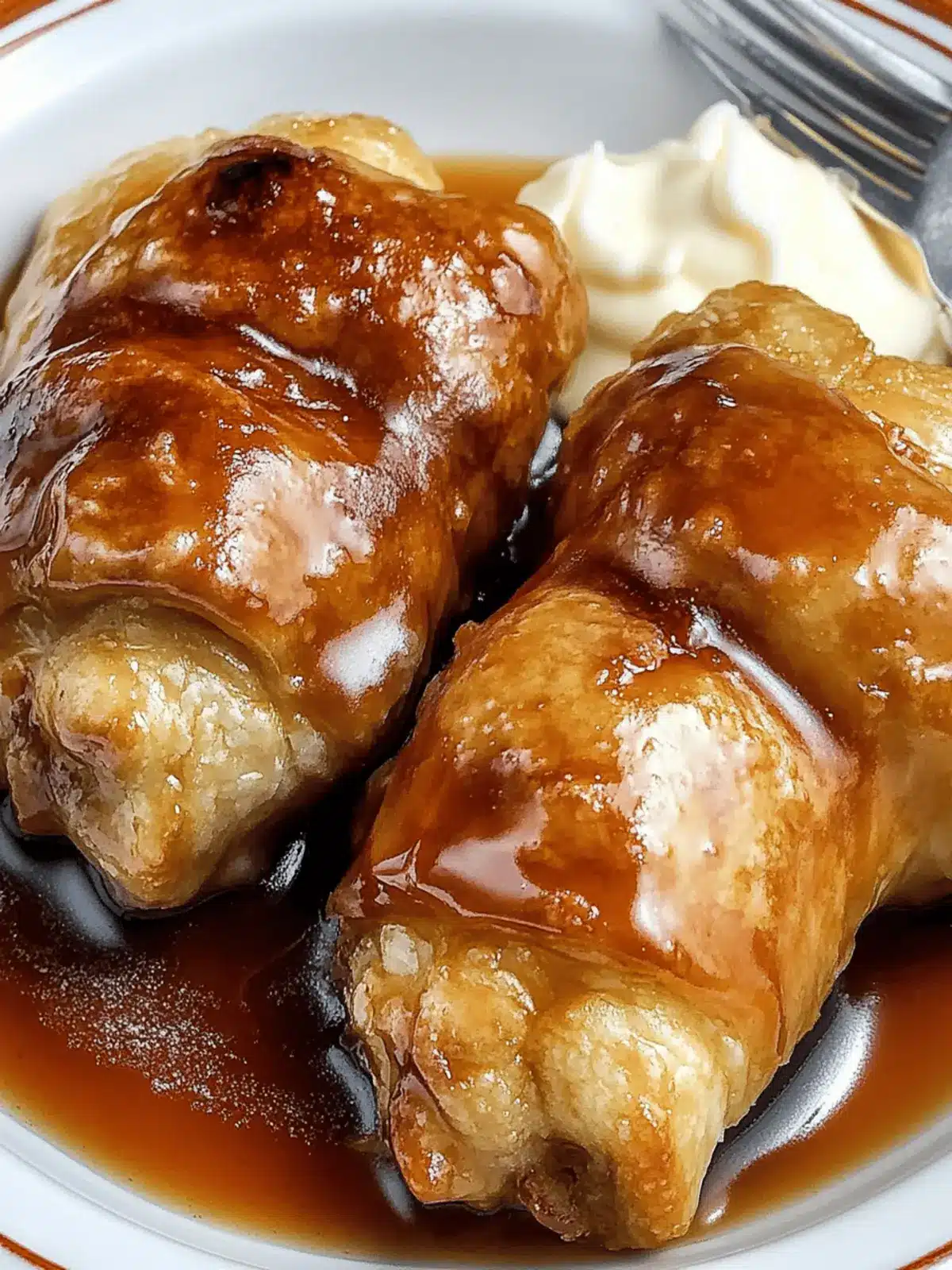 Crescent Roll Apple Dumplings with Buttery Sugar Bliss 2 Crescent Roll Apple Dumplings