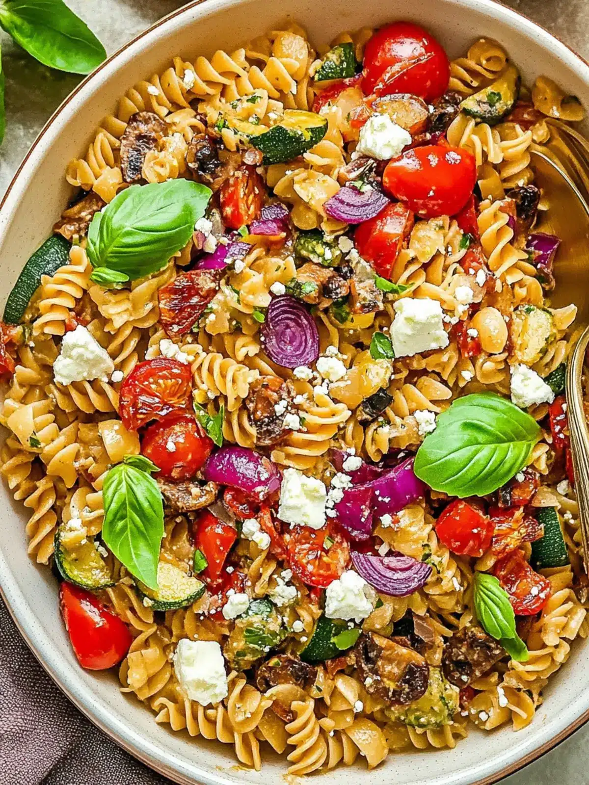 Greek Roasted Vegetable Pasta Salad for Flavor-Packed Meals 2 Greek Roasted Vegetable Pasta Salad