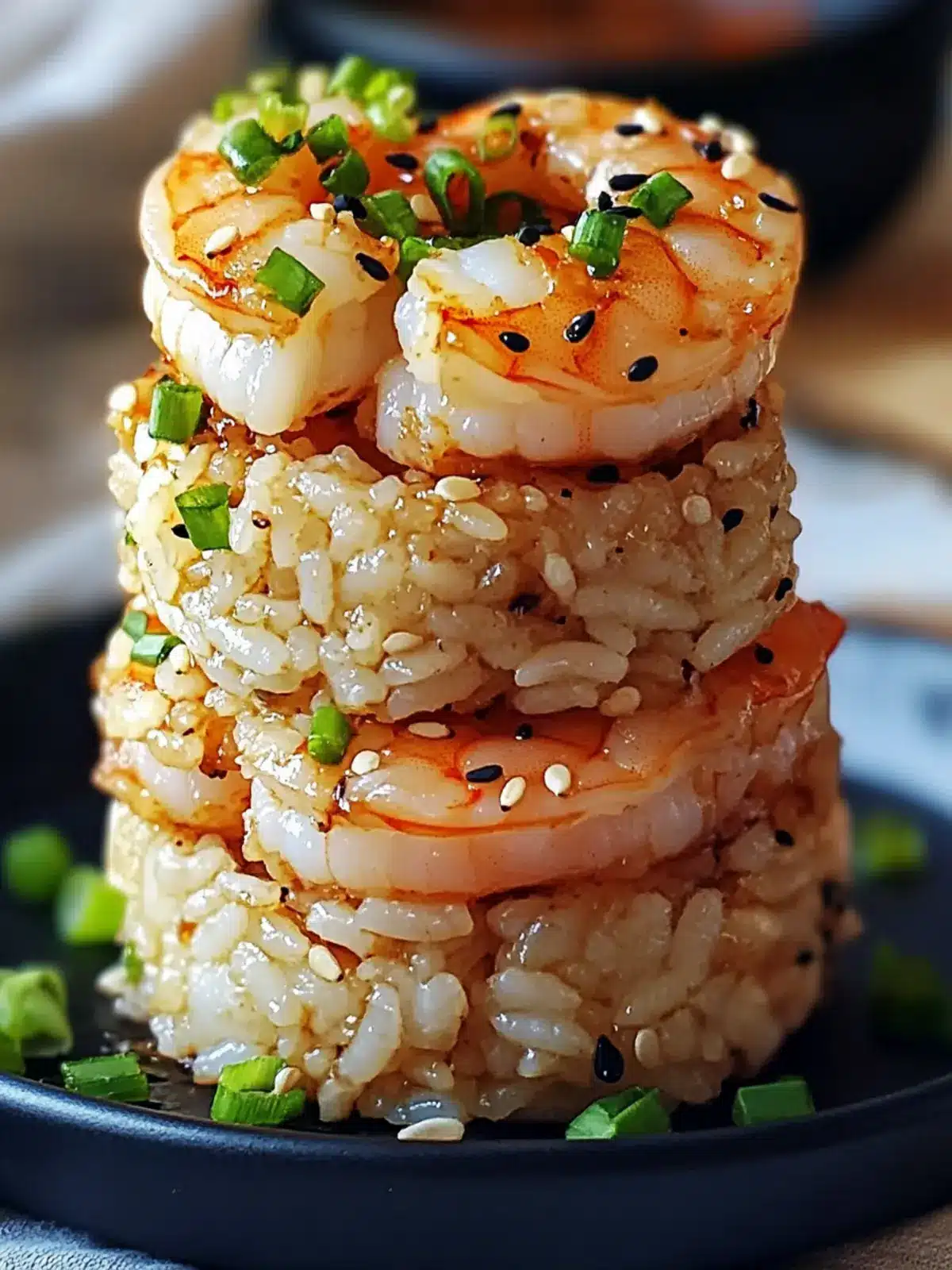 Flavor-Packed Sesame Garlic Shrimp Rice Stacks in 30 Minutes 4 Sesame Garlic Shrimp Rice Stacks