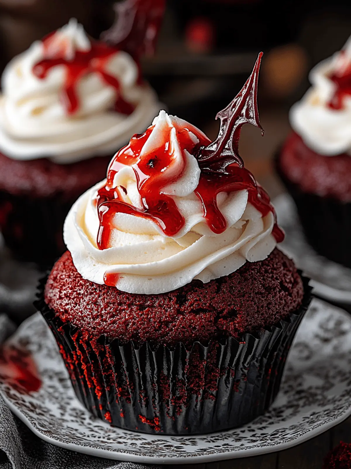 Vampire Bite Red Velvet Cupcakes for a Spooky Sweet Treat 3 Vampire Bite Red Velvet Cupcakes