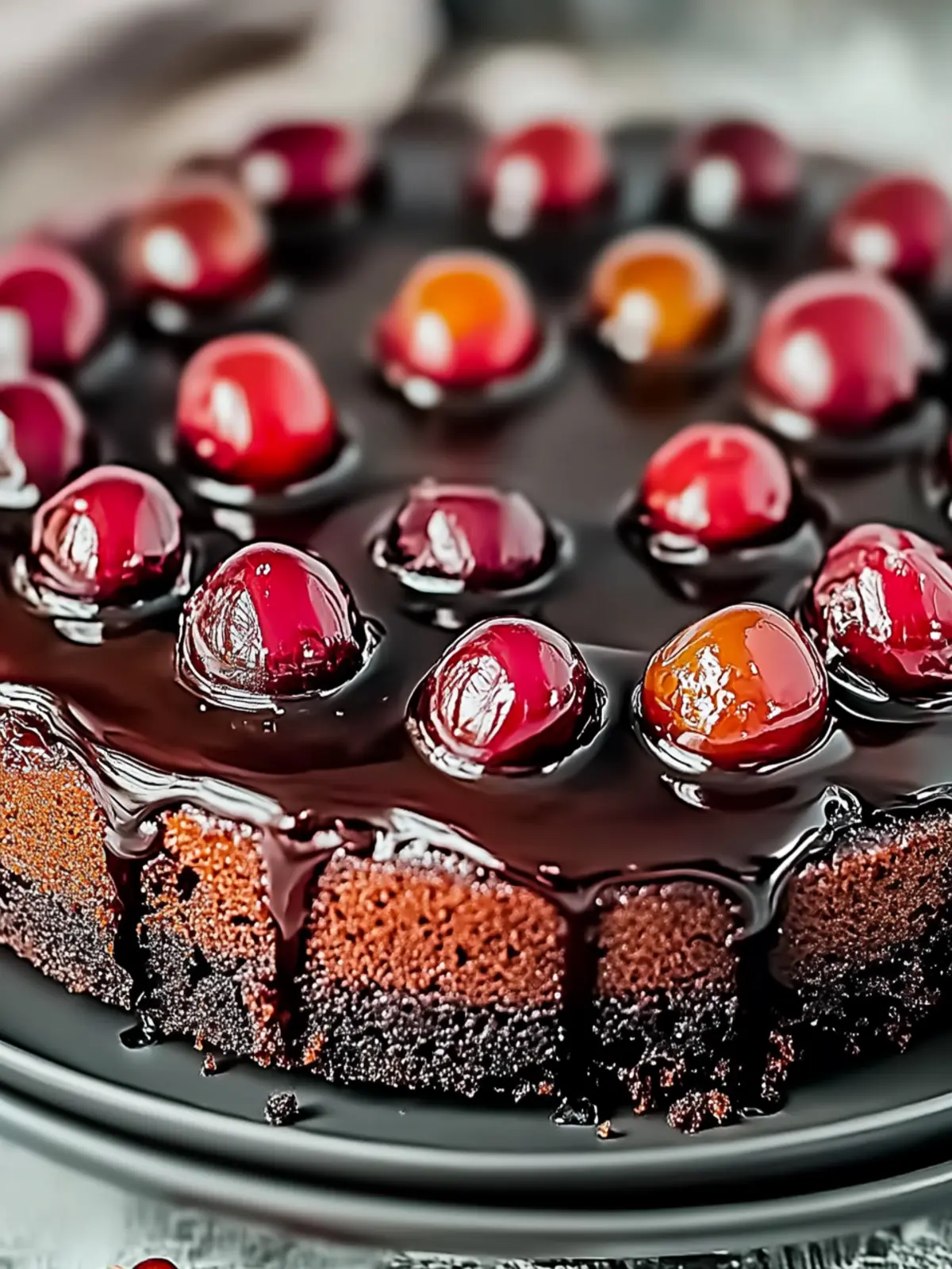 Chocolate Cherry Upside Down Cake That Will Steal Your Heart 2 Chocolate Cherry Upside Down Cake