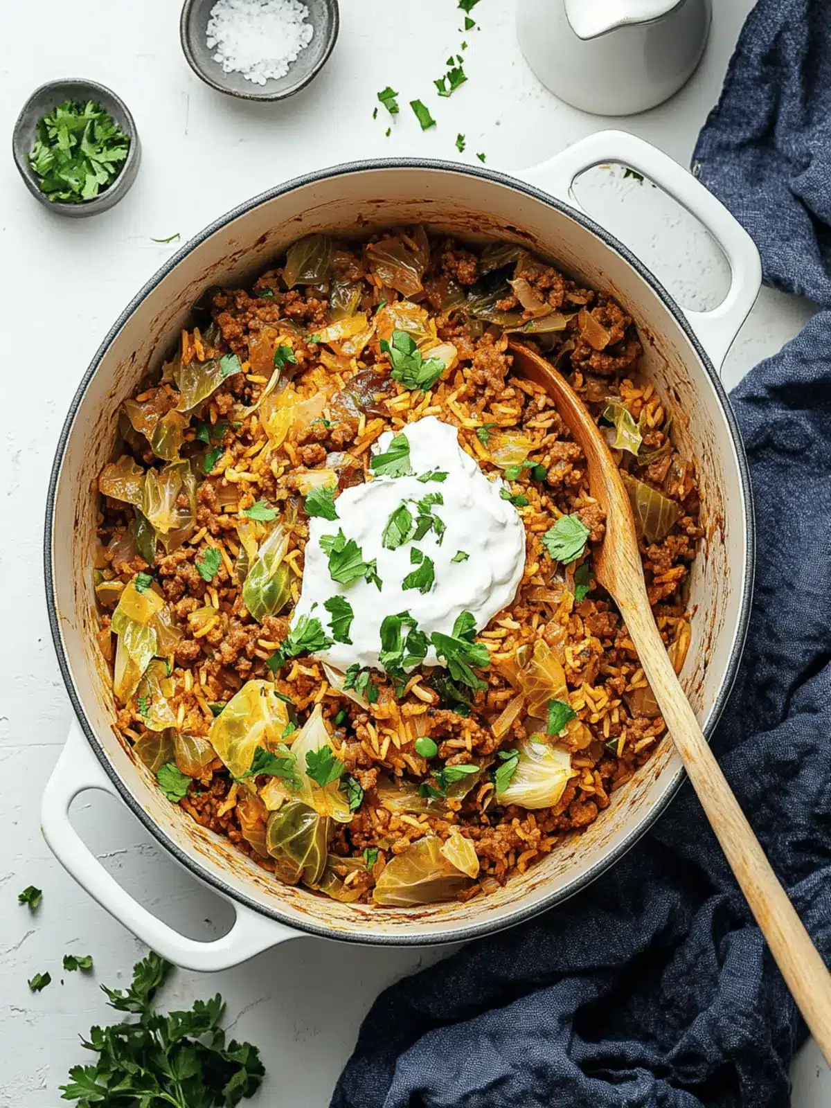 Hearty Cabbage Ground Beef Casserole One-Pot Delight with Rice 4 Cabbage Ground Beef Casserole (1-Pot w/ Rice)