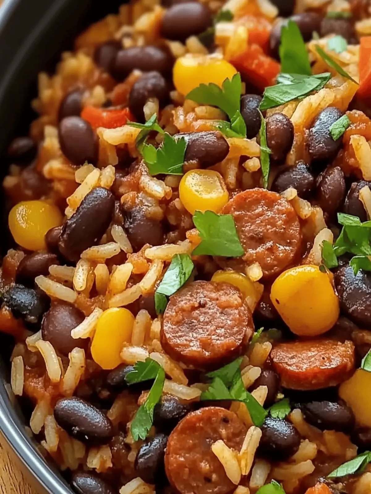 Hearty Black Beans and Rice with Sausage: Comfort in Every Bite 3 Hearty Black Beans and Rice with Sausage