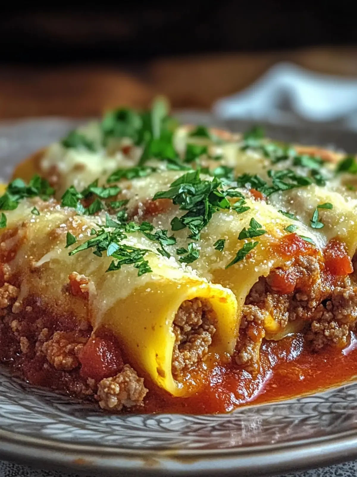 Mouthwatering Stuffed Manicotti with Meat Sauce Recipe 2 Stuffed Manicotti with Meat Sauce