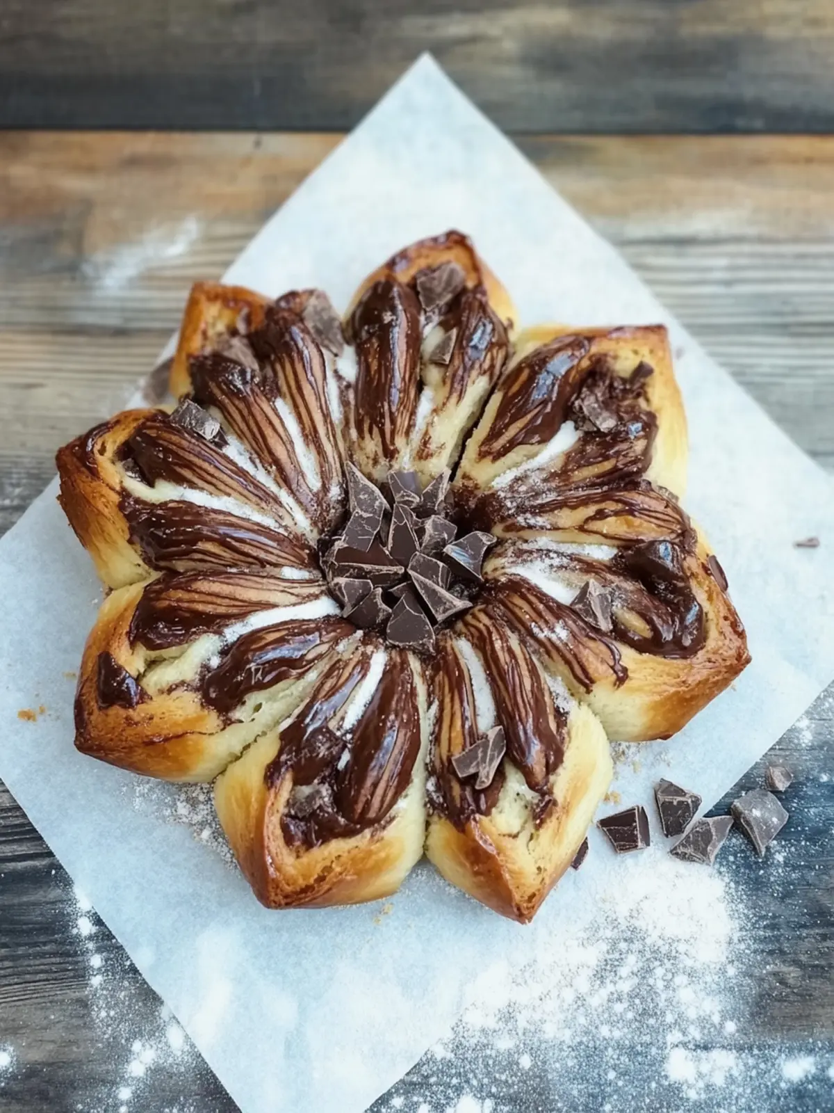 Sourdough Chocolate Christmas Star Bread for Festive Sharing 3 Sourdough Chocolate Christmas Star Bread
