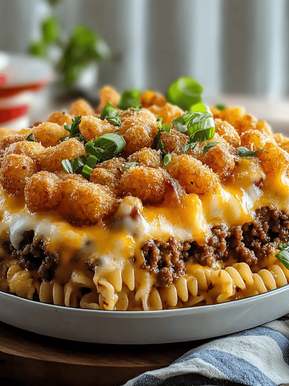 One-Pan Cheeseburger Tater Tot Pasta That Everyone Will Love 3 One-Pan Cheeseburger Tater Tot Pasta