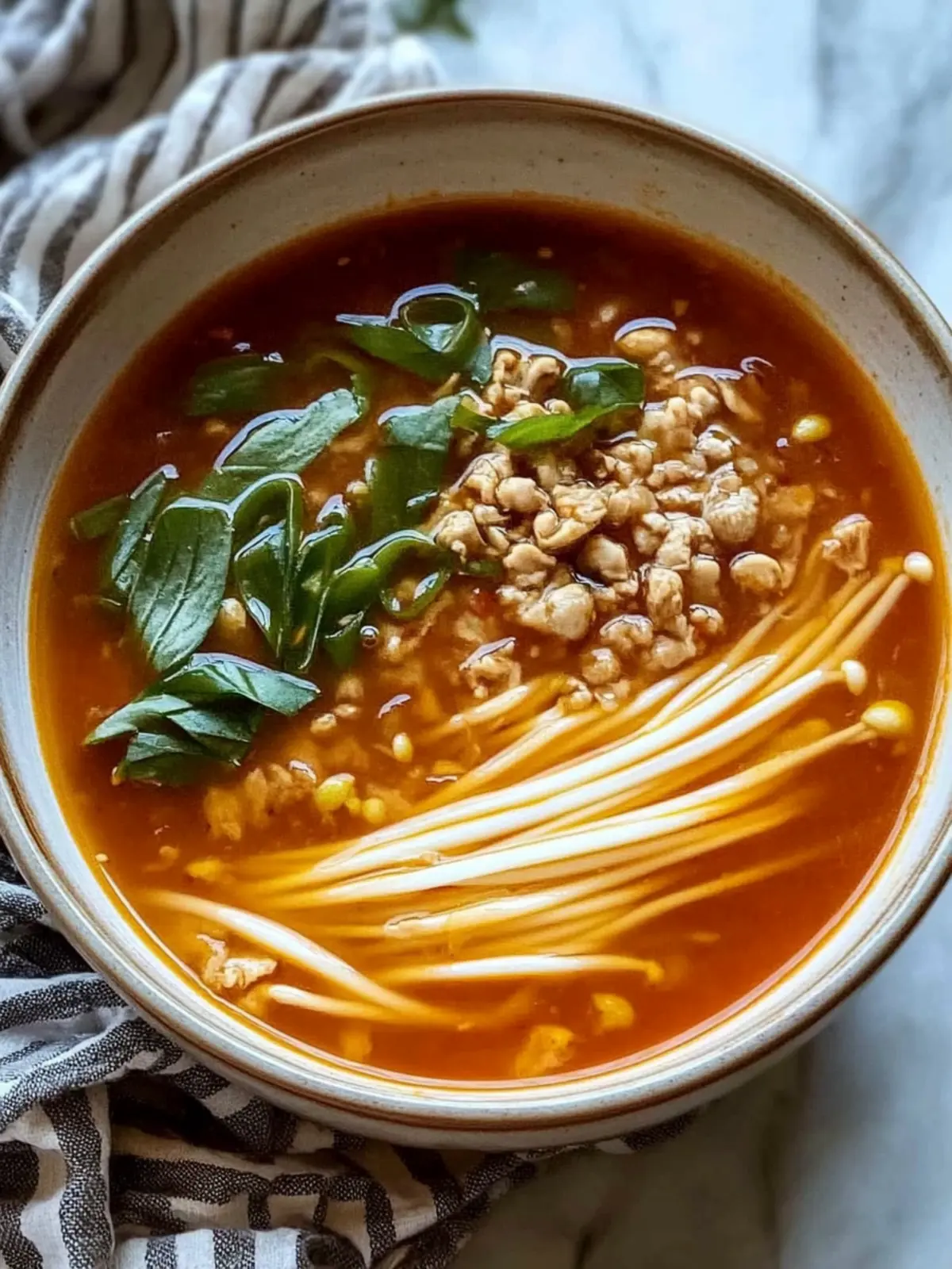 Warm Up with Homemade Tomato Enoki Mushroom Soup Delight 3 Tomato Enoki Mushroom Soup