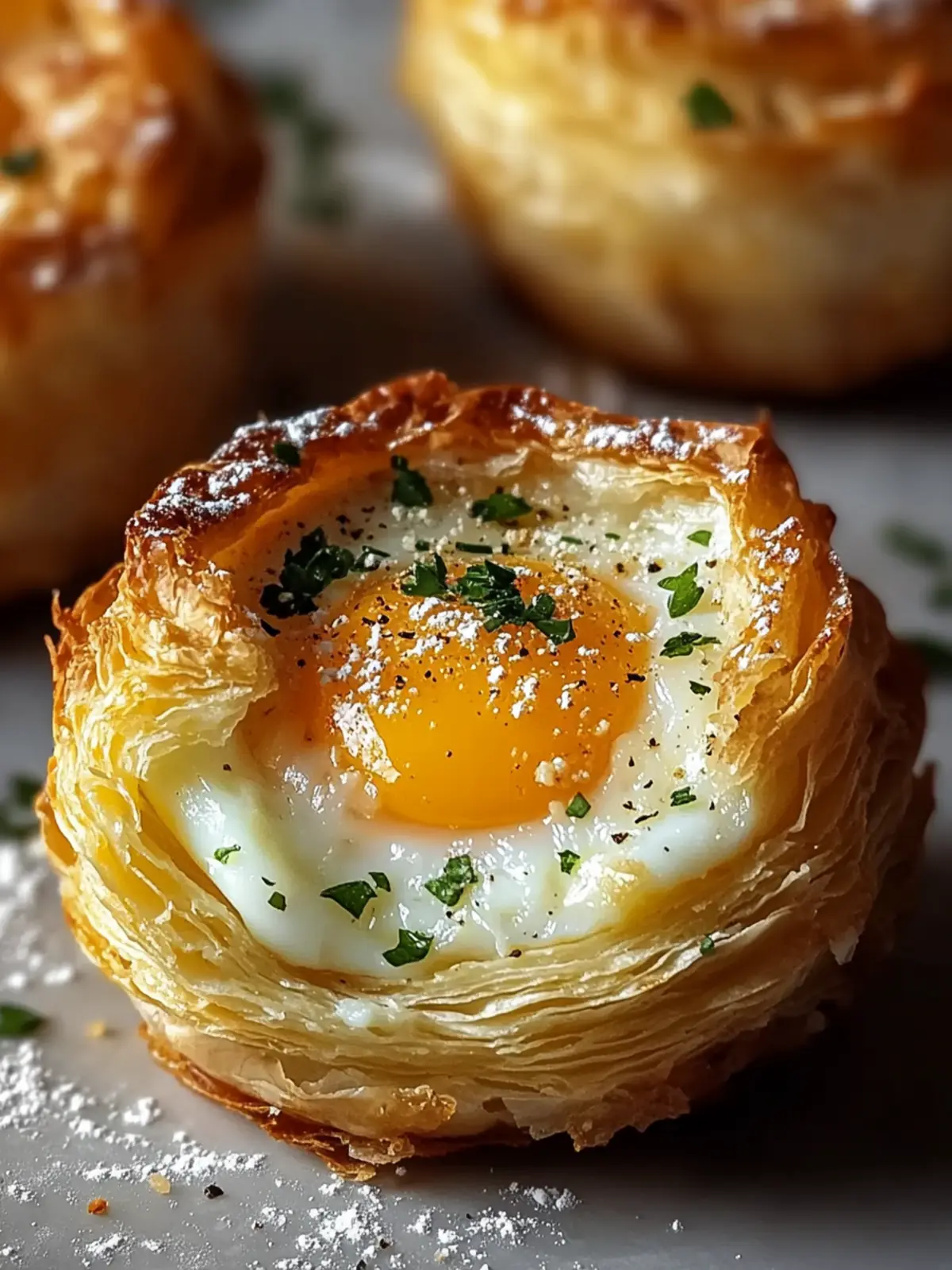 Baked Eggs Napoleon Pastry: A Flaky, Flavor-Packed Breakfast Delight 2 Baked Eggs Napoleon Pastry