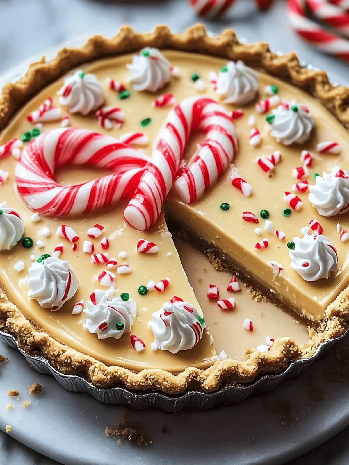 Irresistible White Chocolate Candy Cane Pie for Festive Fun 3 White Chocolate Candy Cane Pie