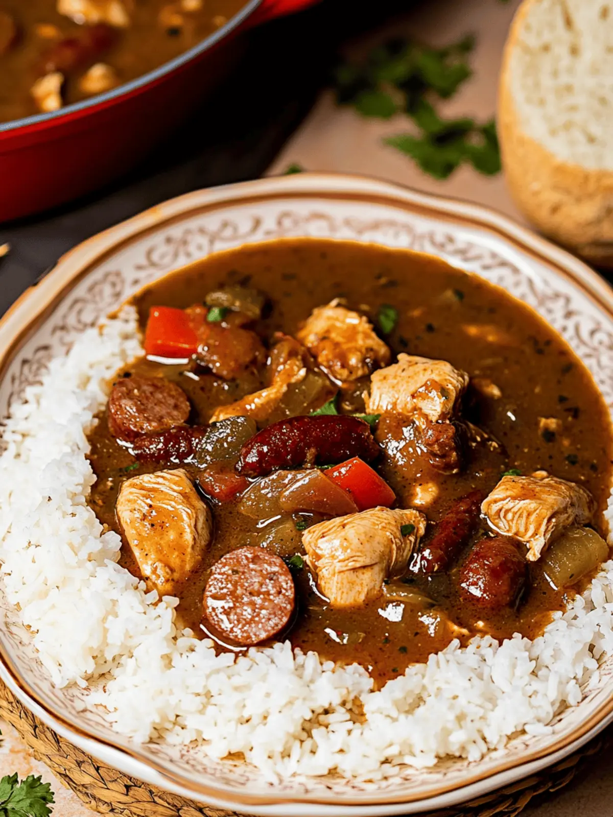 Savory New Orleans Cajun Chicken Andouille Sausage Gumbo Delight 3 New Orleans Cajun Chicken Andouille Sausage Gumbo
