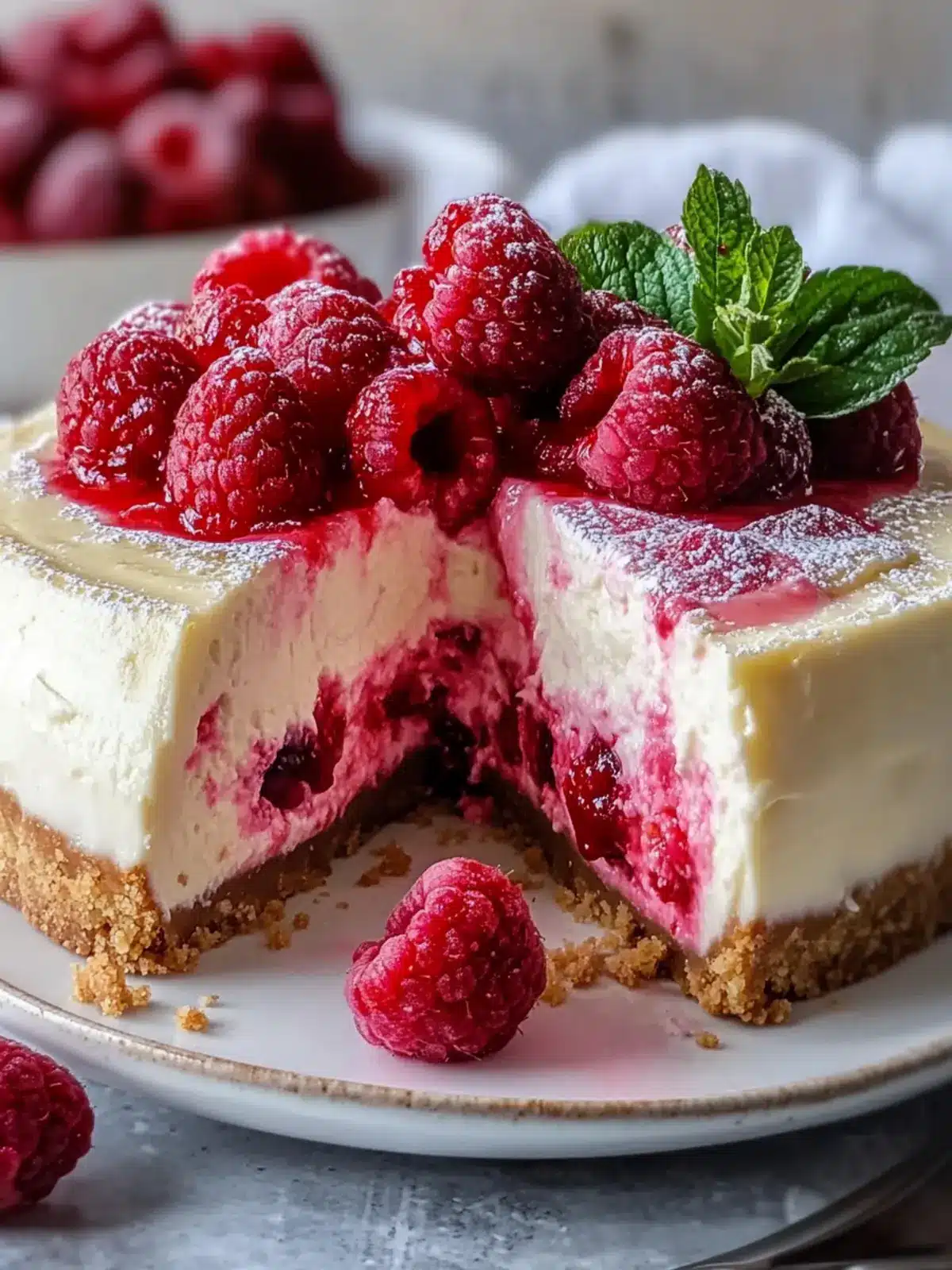 Creamy White Chocolate Raspberry Cheesecake to Wow Your Guests 4 White Chocolate Raspberry Cheesecake