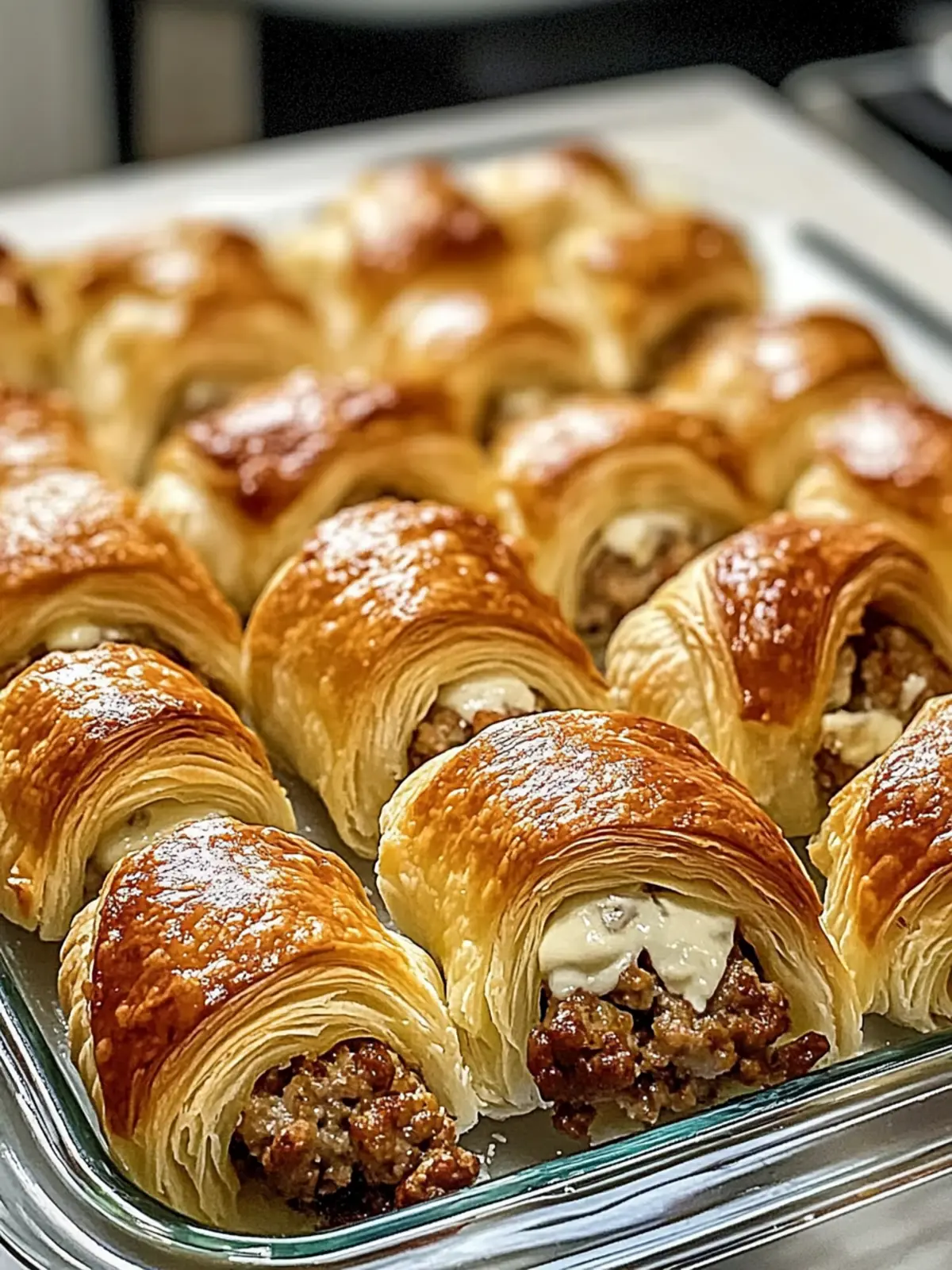Baked Sausage Cream Cheese Crescents for Ultimate Comfort Snack 4 Baked Sausage Cream Cheese Crescents