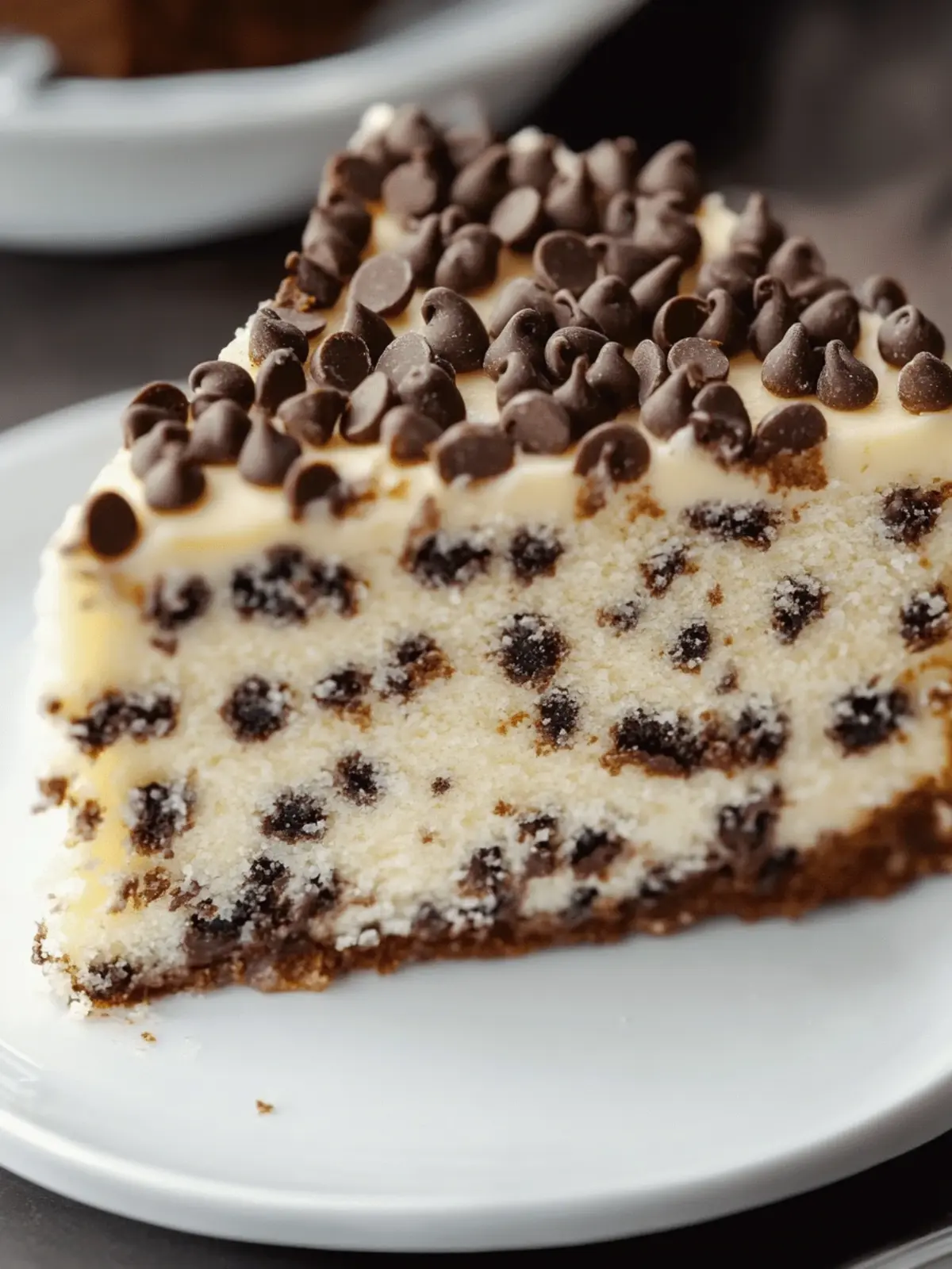 Decadent Chocolate Chip Cheesecake Cake with Cream Cheese Frosting 3 Chocolate Chip Cheesecake Cake with Cream Cheese Frosting