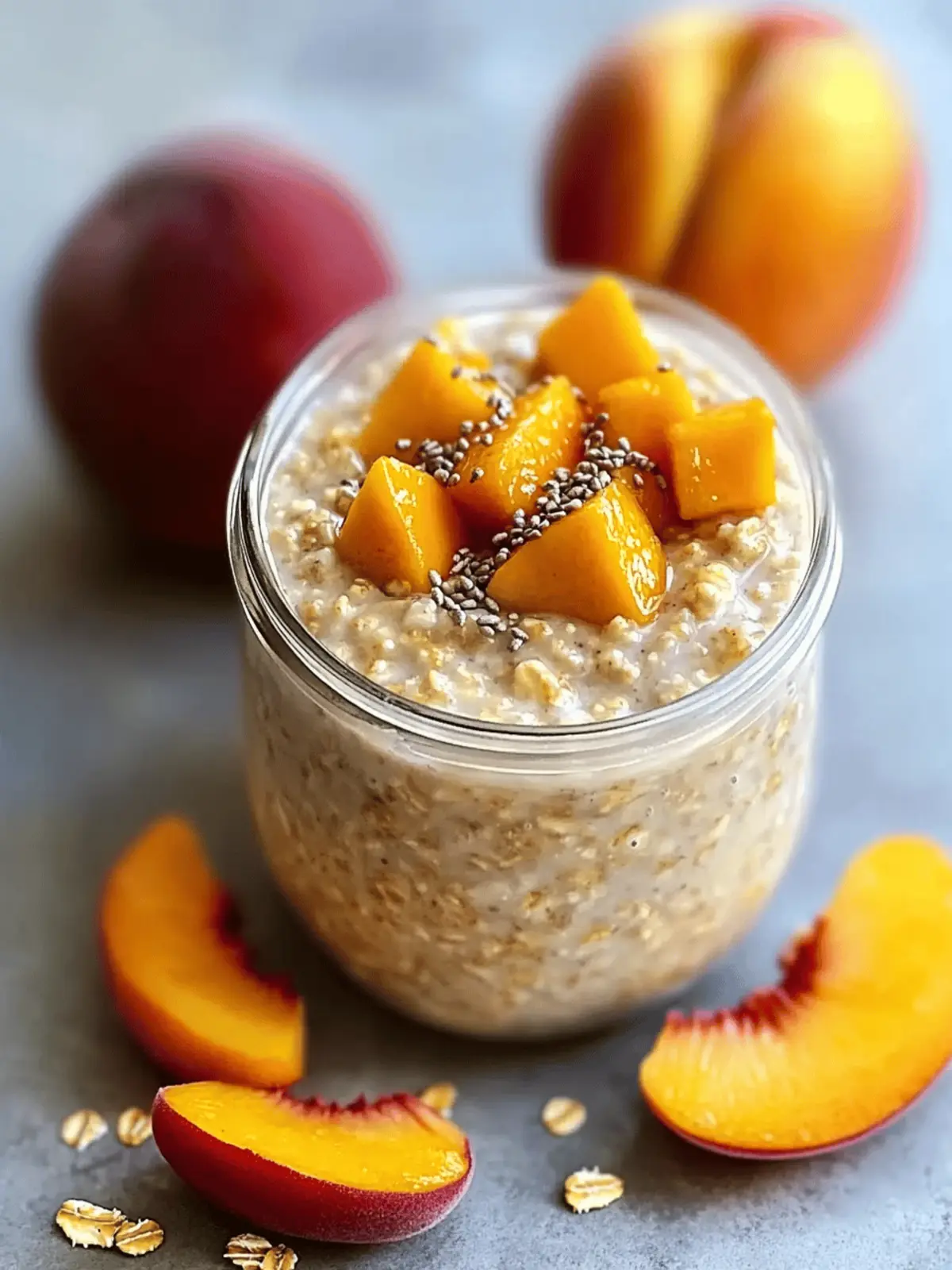 Peach Cobbler Overnight Oats for a Sweet Morning Treat 3 Peach Cobbler Overnight Oats