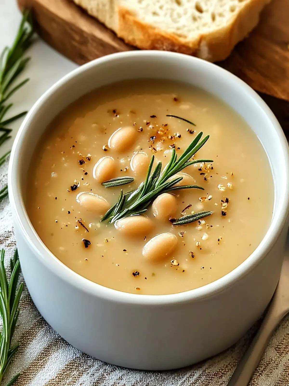 Creamy Rosemary and Roasted Garlic White Bean Soup Bliss 2 Rosemary and Roasted Garlic White Bean Soup
