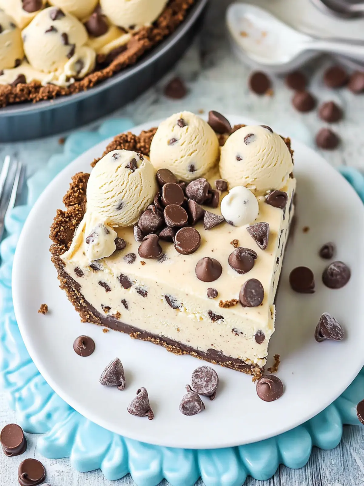 Decadent Chocolate Chip Cookie Dough Ice Cream Pie Delight 4 Chocolate Chip Cookie Dough Ice Cream Pie